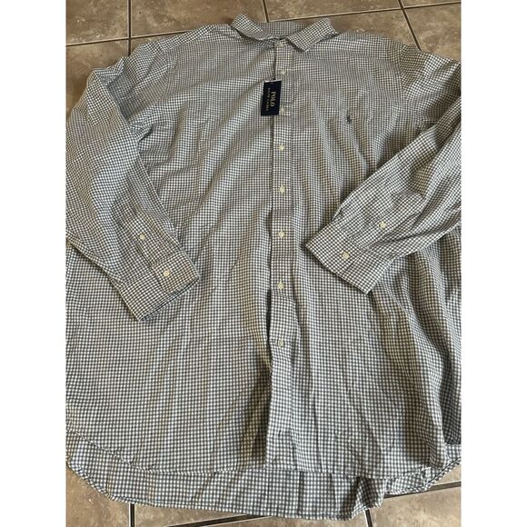NWT Polo Ralph Lauren 3XLT 3XL Tall Soft Cotton Plaid LS Shirt - Picture 1 of 7